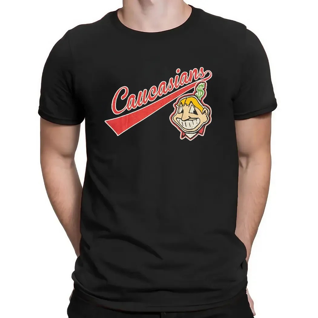 Bomani Jones Wears Caucasians Cleveland Indians Chief T Shirt