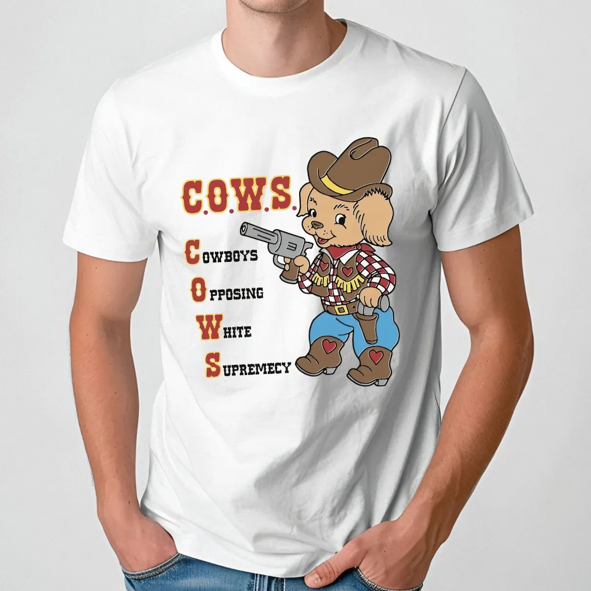 COWS Cowboys Opposing White Supremacy Dog T Shirt