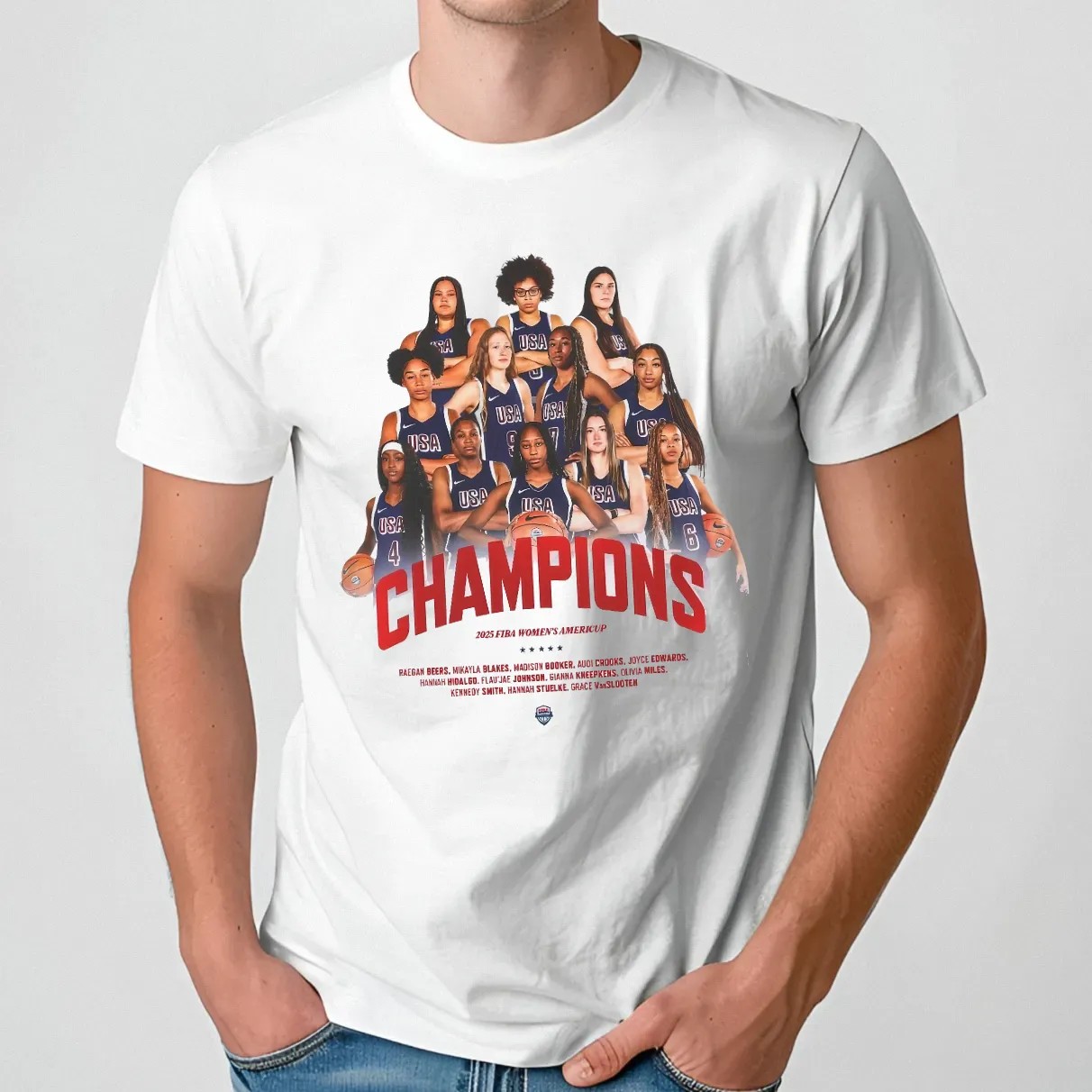 Champions 2025 FIBA Women’s AmeriCup T Shirt
