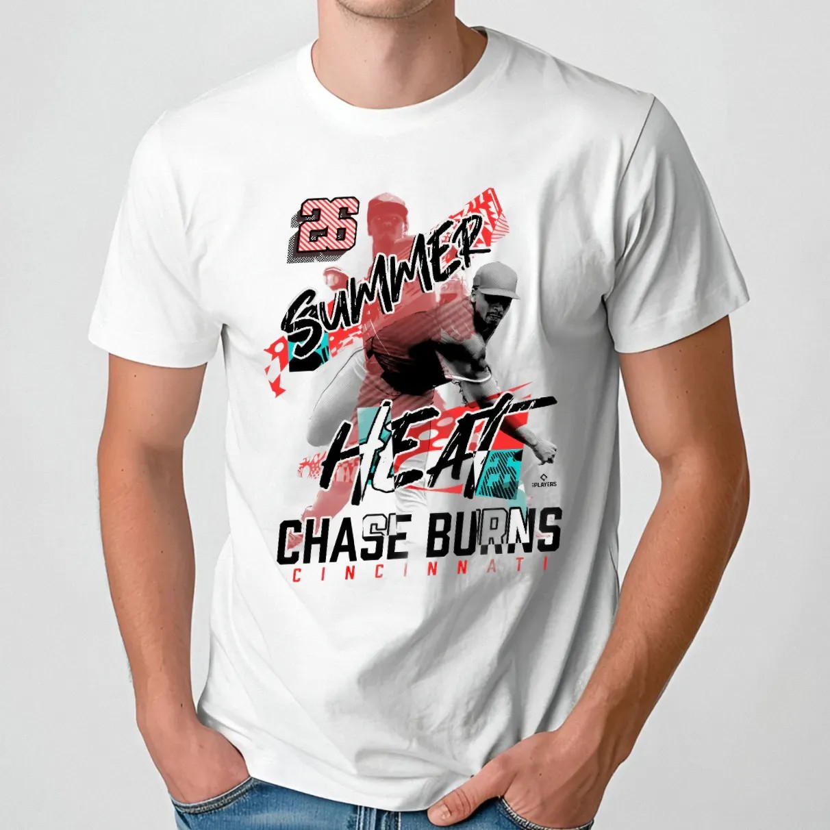 Chase Burns Summer Heat Cincinnati Reds T Shirt