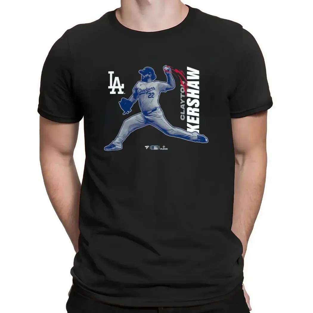 Clayton Kershaw Los Angeles Dodgers Player Graphic T Shirt