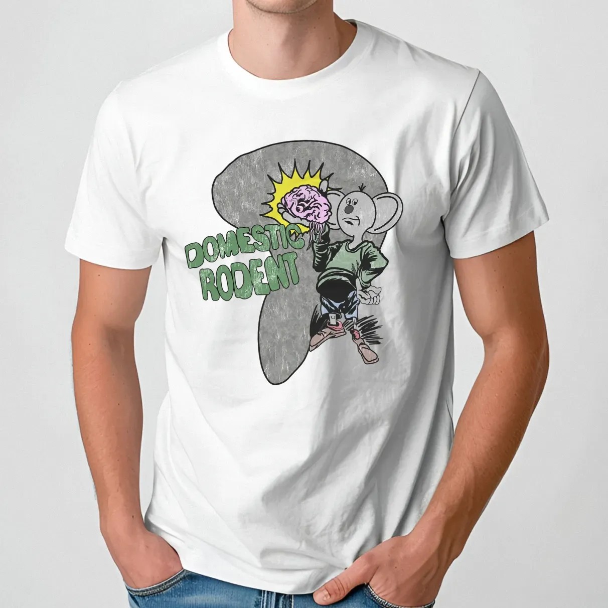 Domestic Rodent Eat Your Parents Brain Parody T Shirt