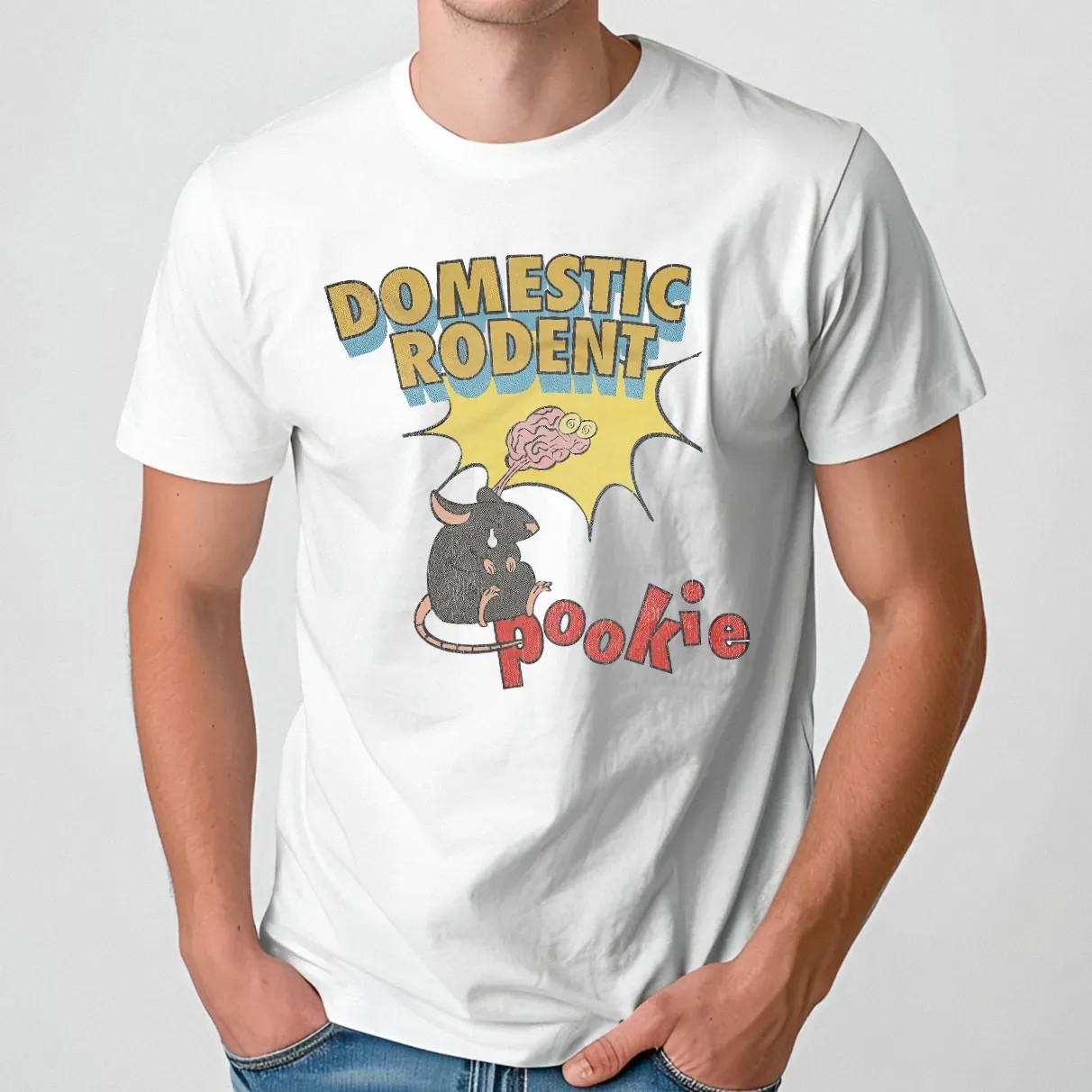 Domestic Rodent Pookie Brain Power T Shirt