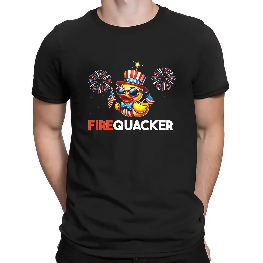 Duck Firequacker Patriotic 4th Of July T Shirt