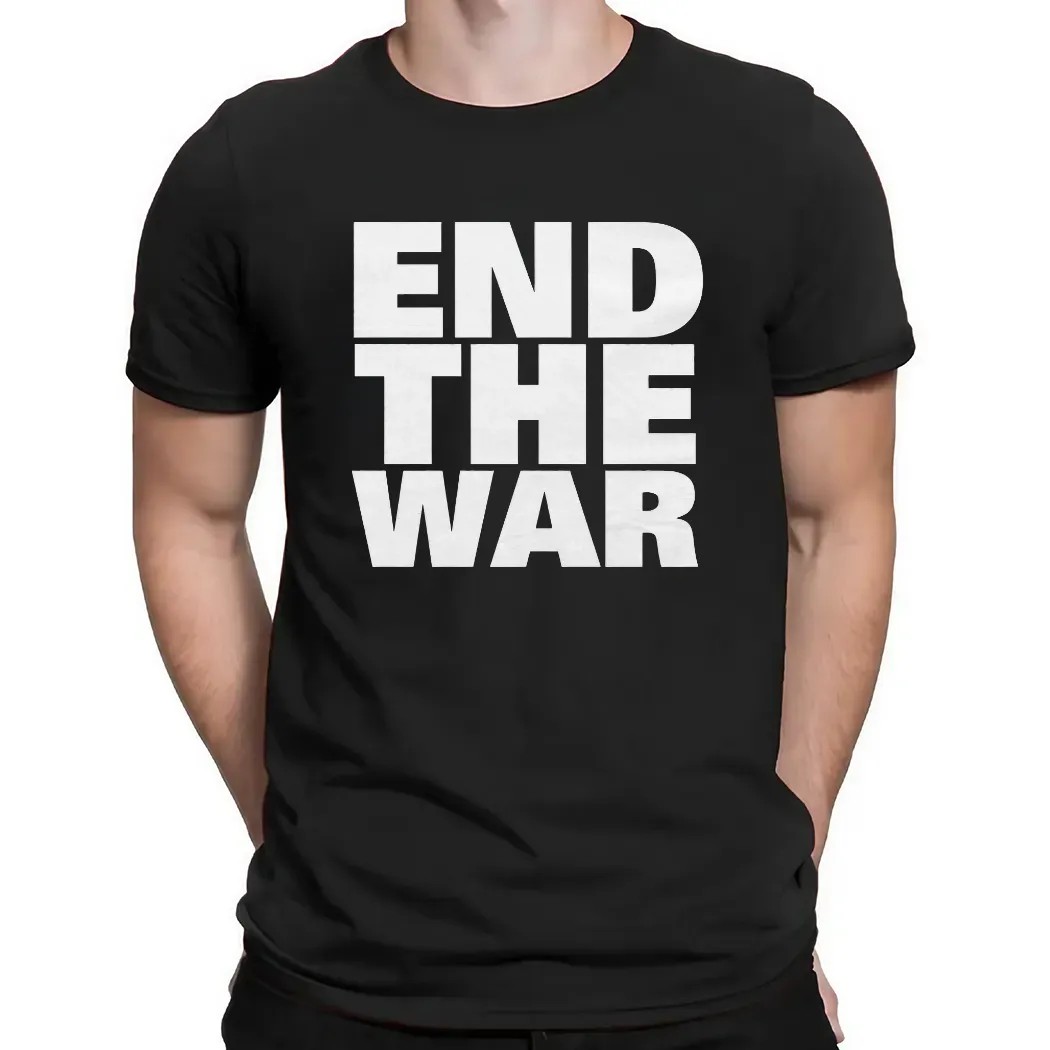 End the War Bold Protest Graphic T Shirt