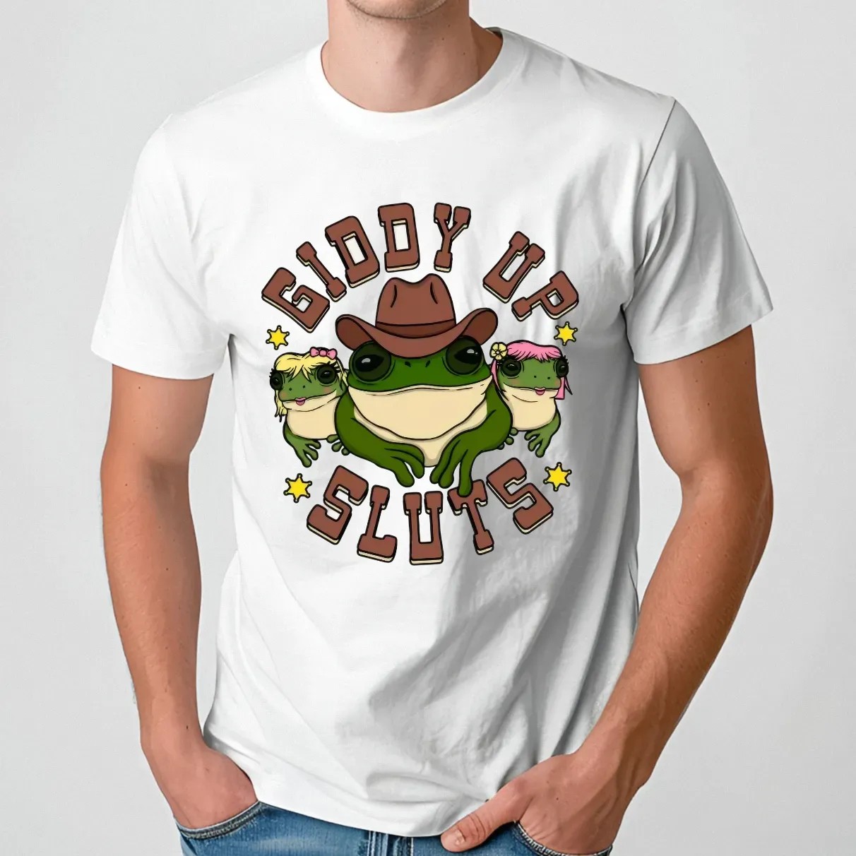 Frog Giddy Up Sluts T Shirt