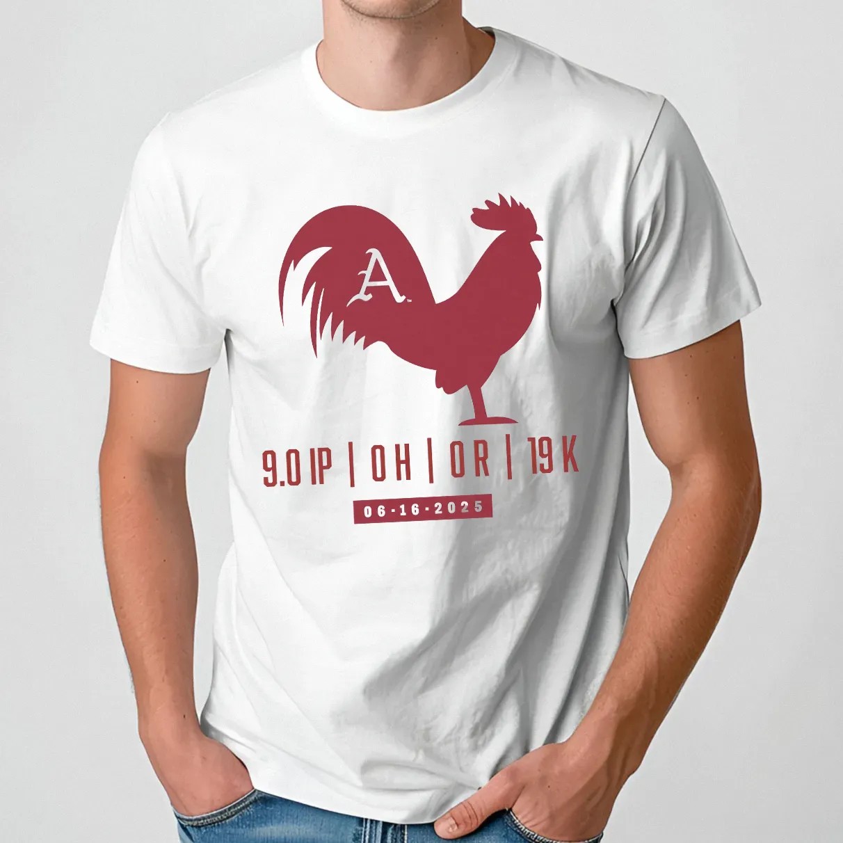 Gage Wood Arkansas Razorbacks Rooster No-hitter T Shirt
