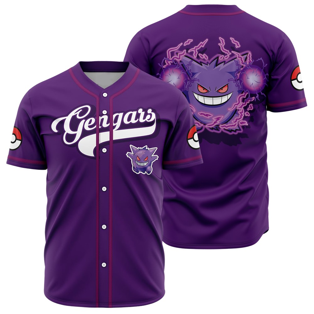 Gengars Pokemon Baseball Jersey
