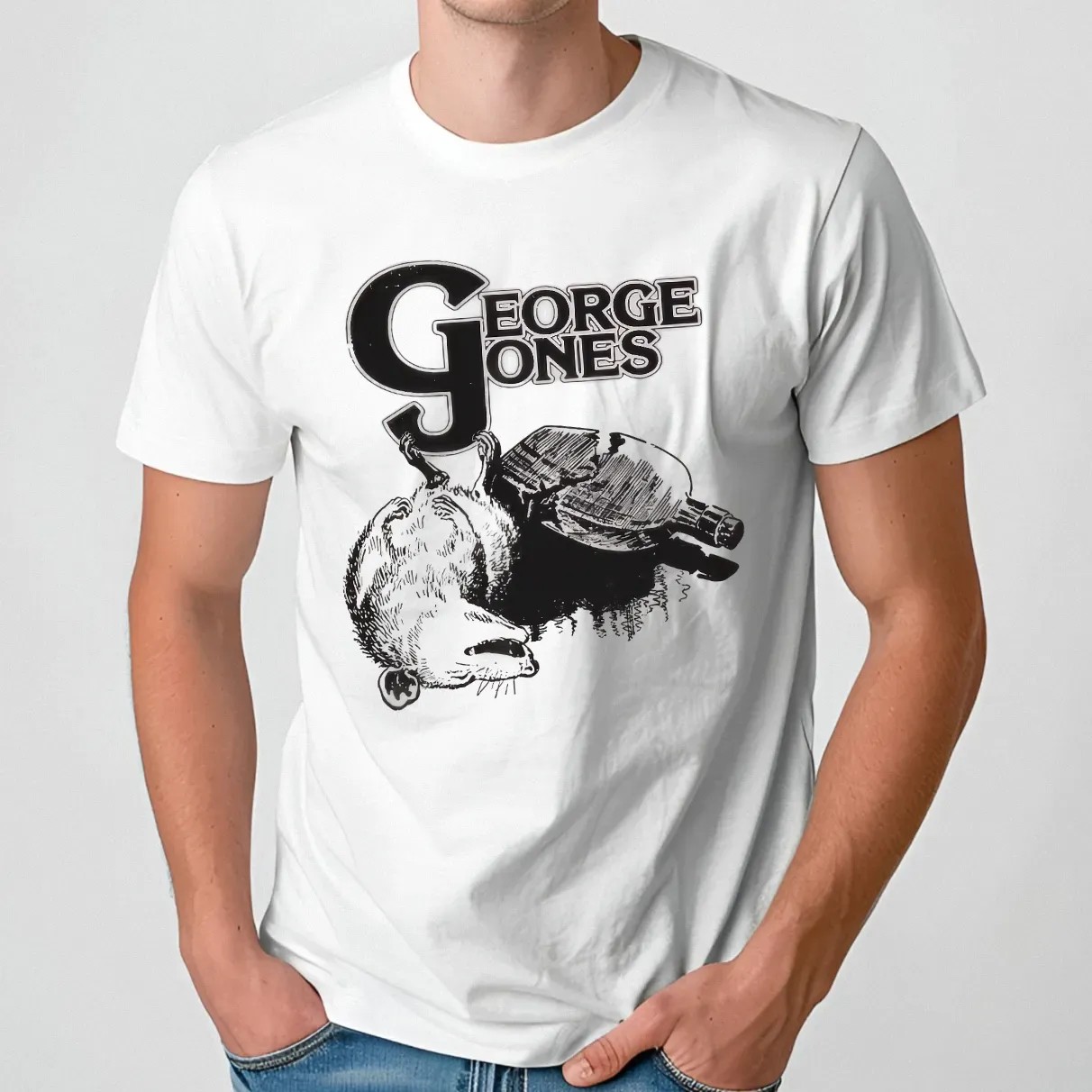 George Jones Possum and Broken Bottle T Shirt