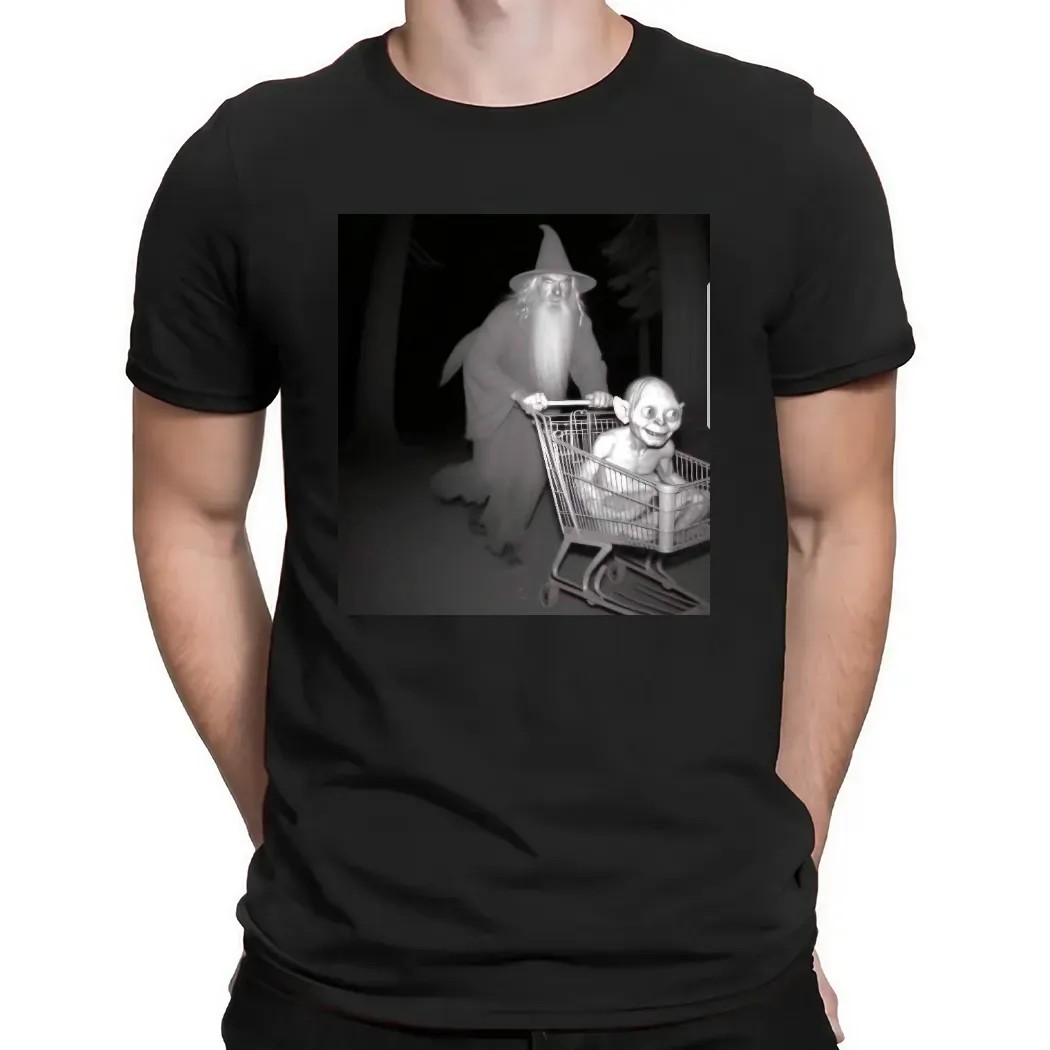Grey Wizard Pushing Gollum Meme T Shirt