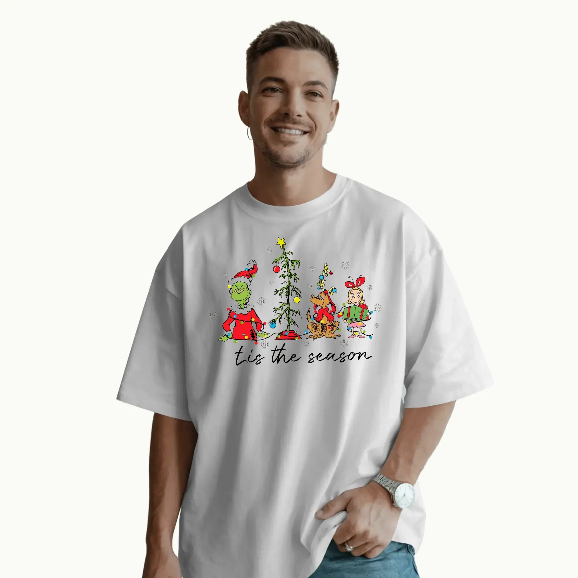 Grinch Tis The Season Christmas T Shirt
