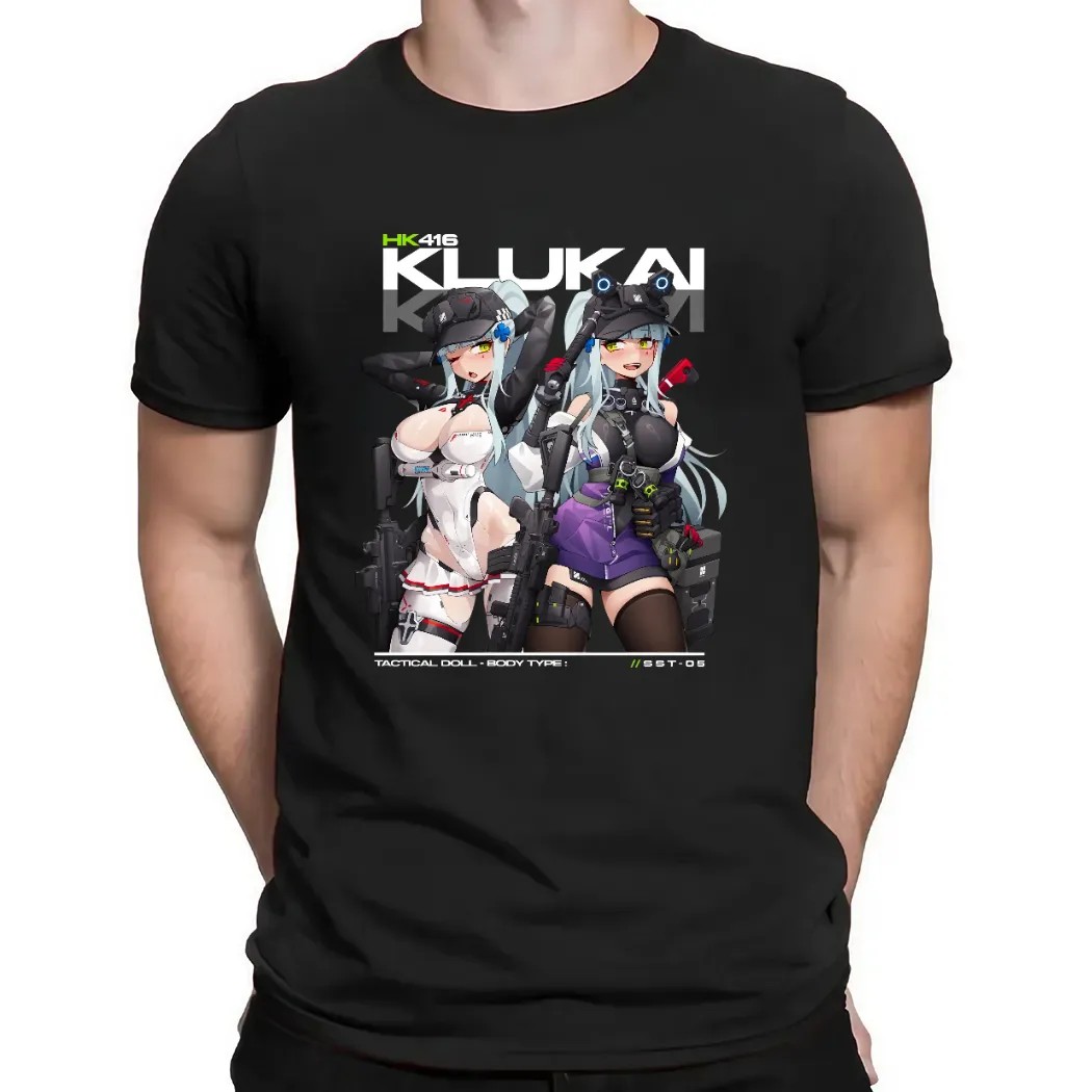 HK416 KLUKAI Tactical Doll Anime Girl T Shirt