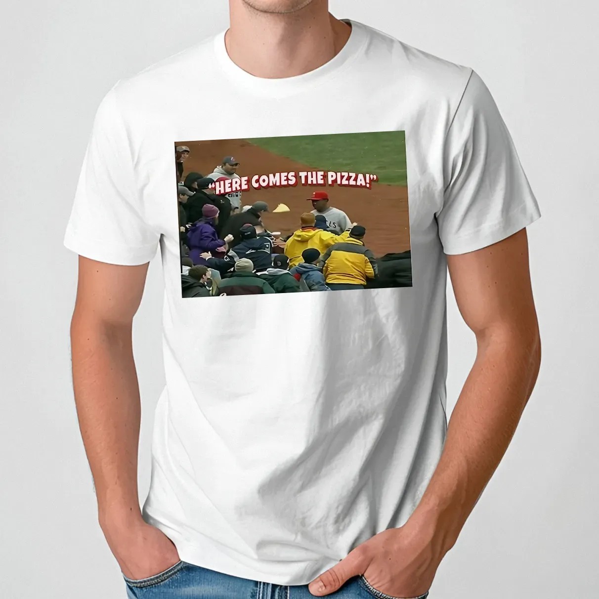 Here Comes the Pizza Viral Baseball Fan T Shirt