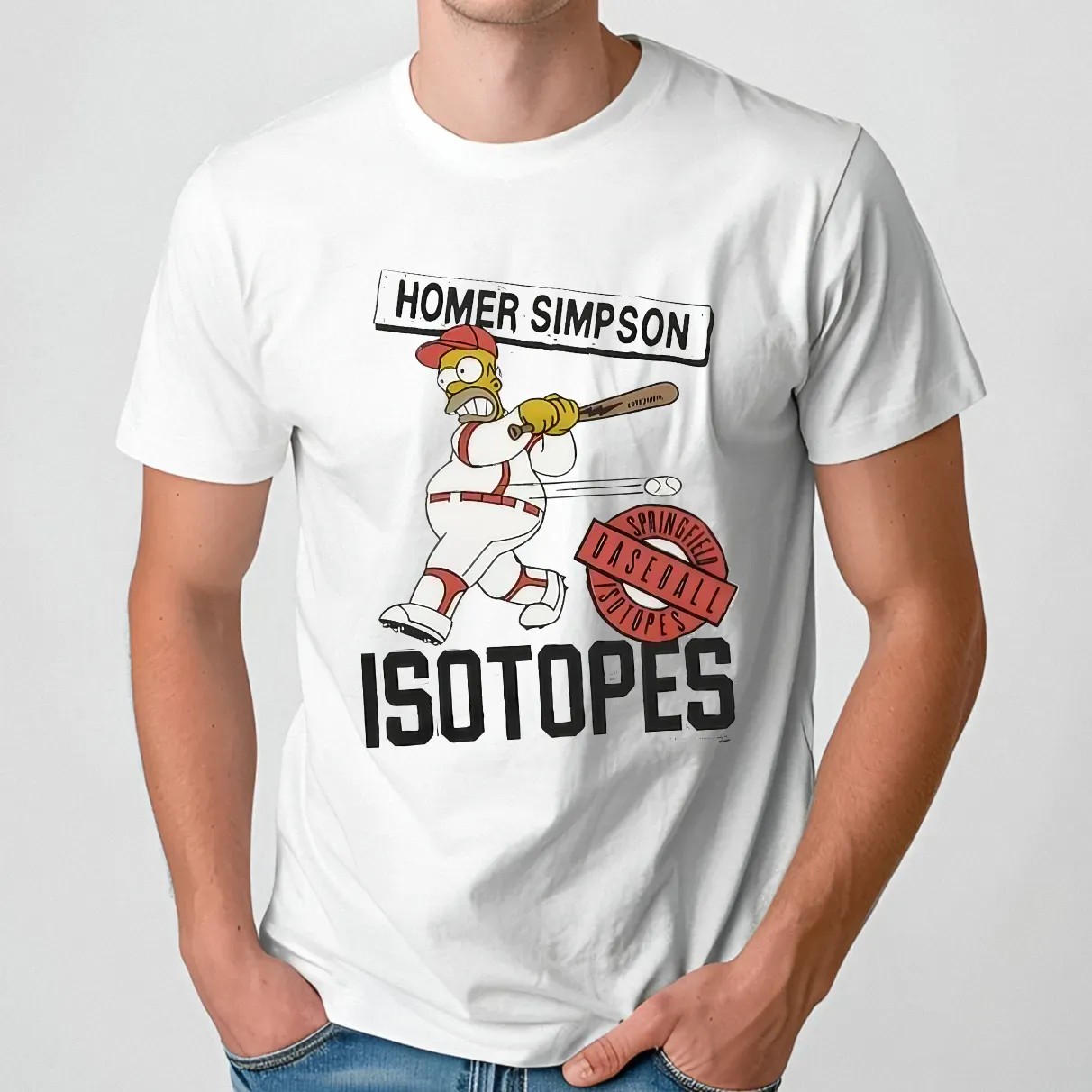 Homer Simpsons Springfield Isotopes Baseball T Shirt