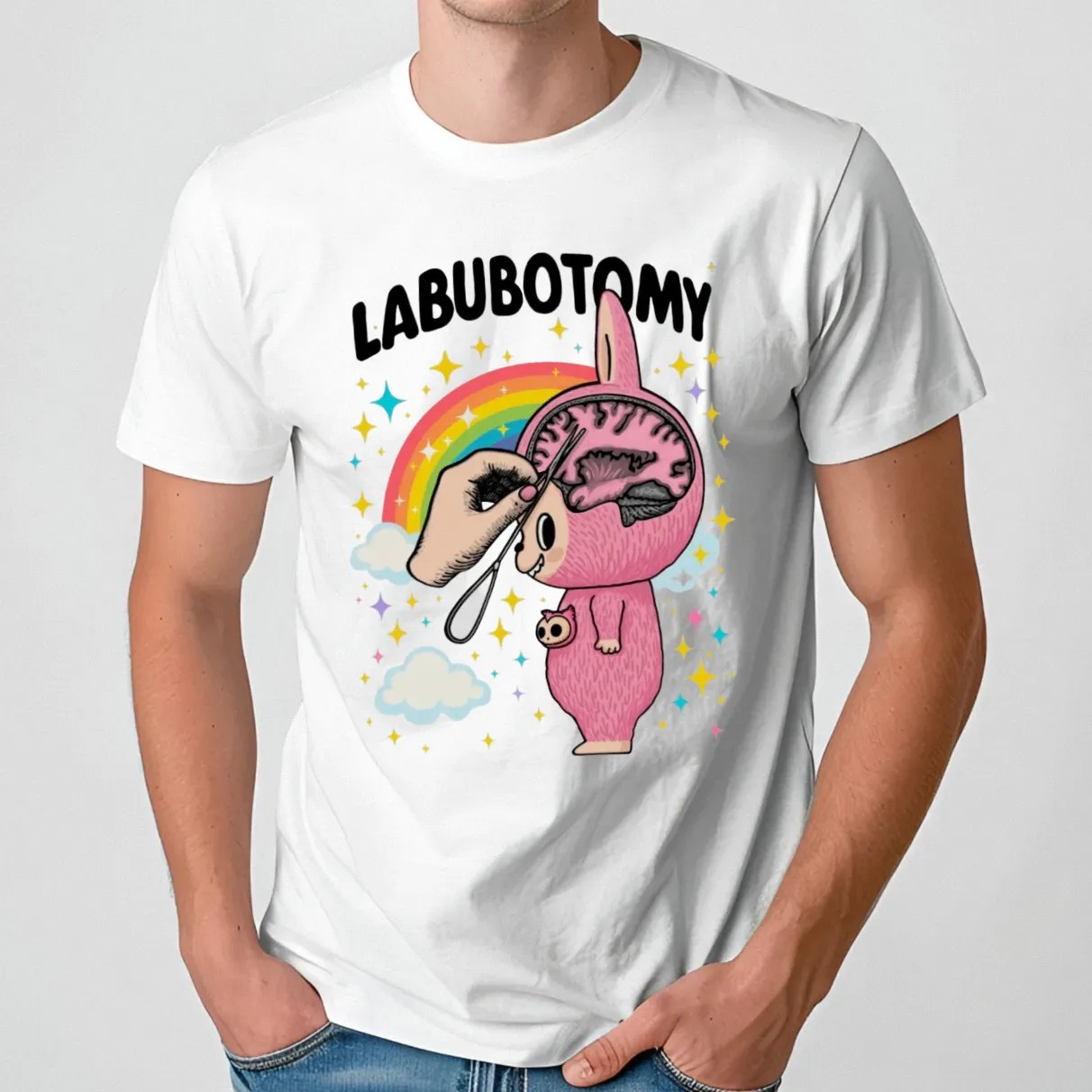 Labubu Labubotomy Brain Meme T Shirt