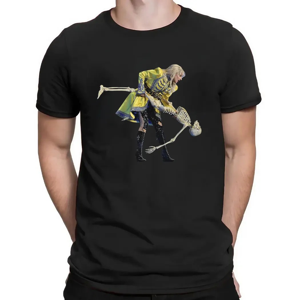 Lady Gaga Dancing With Skeleton 2025 T Shirt