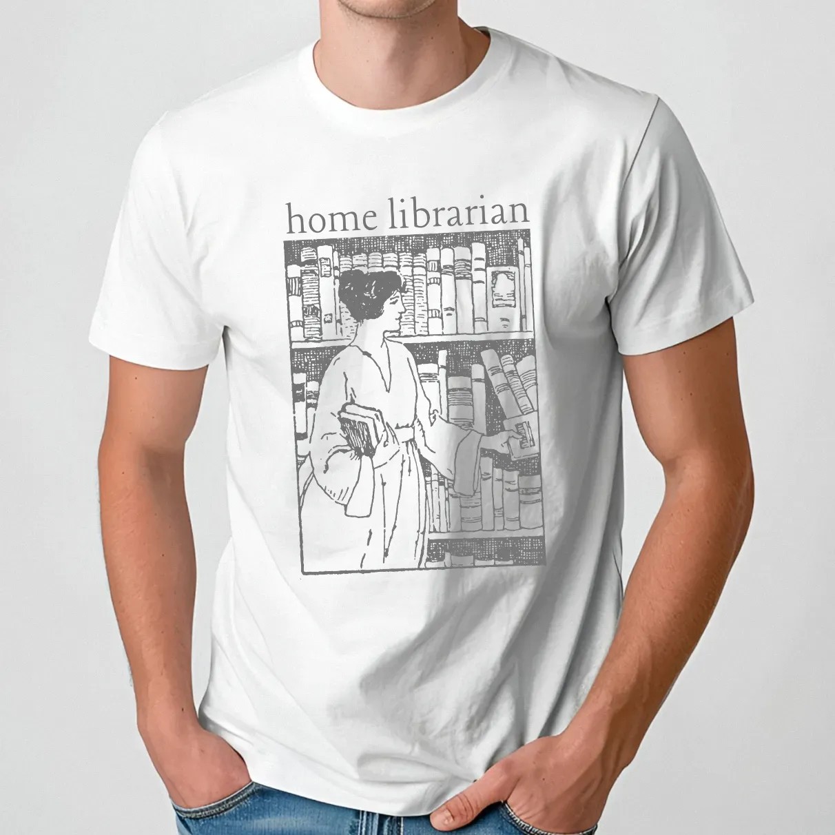 Lady Home Librarian T Shirt