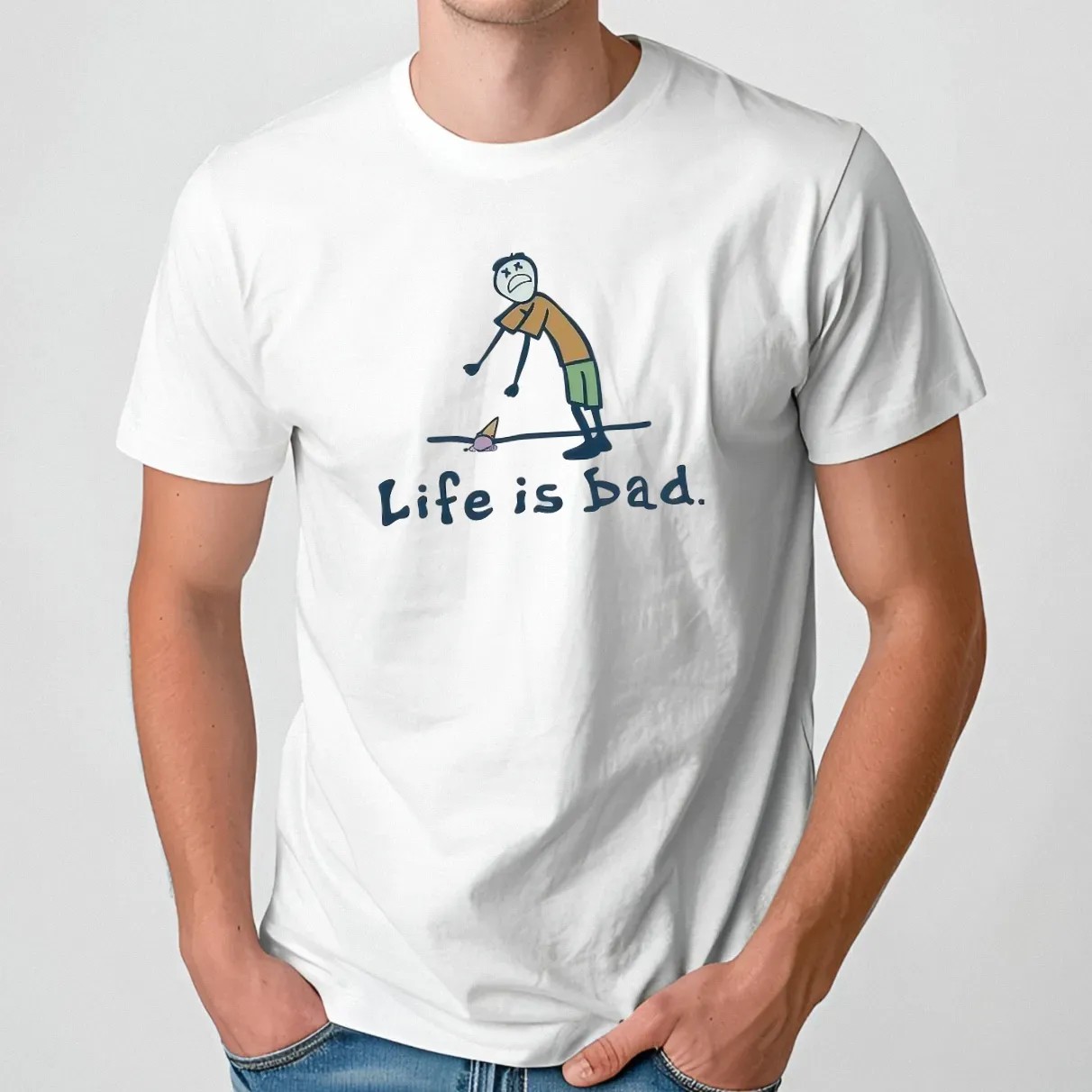 Life Is Bad Ice Cream Drop Meme T Shirt