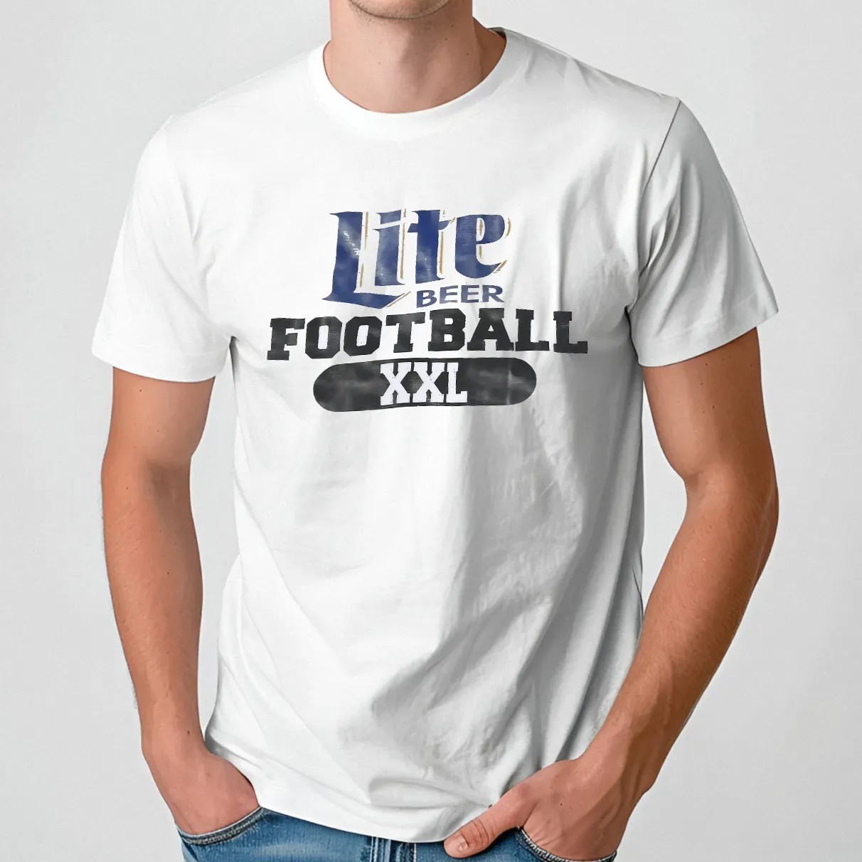 Lite Beer Football XXL T Shirt