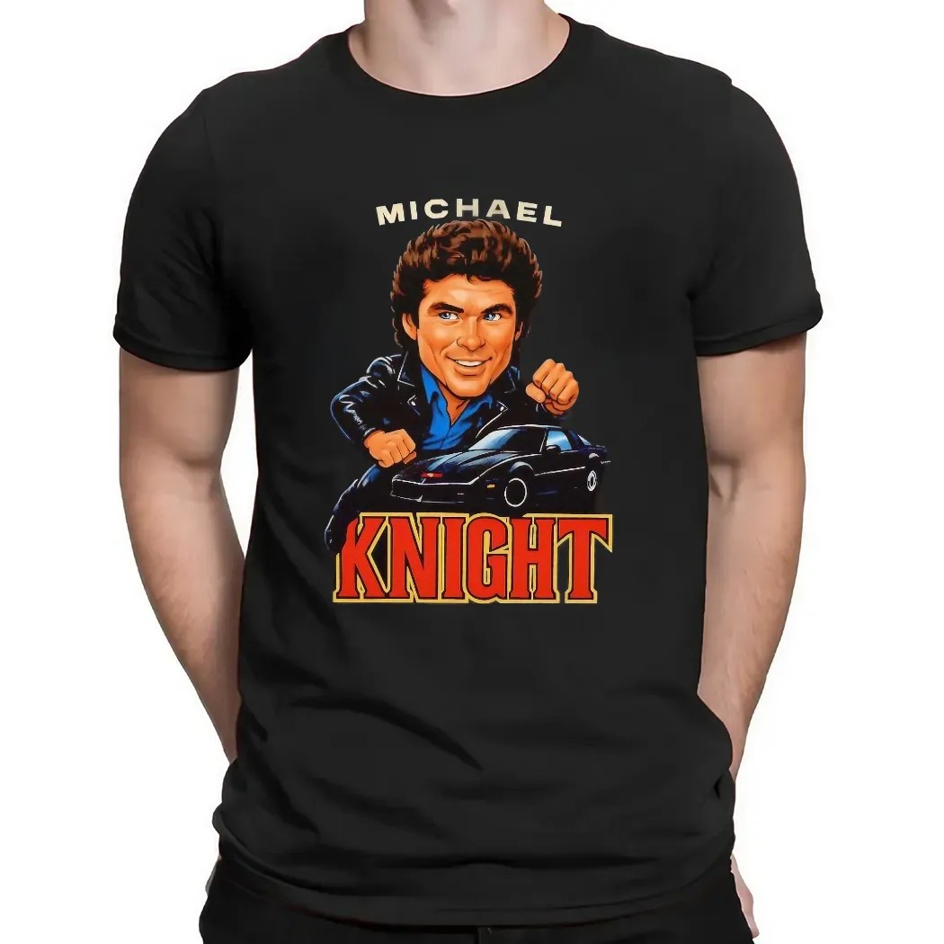 Michael Knight Knight Rider Caricature T Shirt