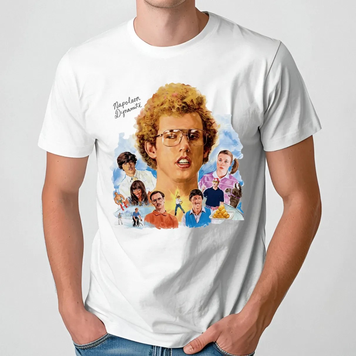 Napoleon Dynamite Mural Iconic Characters T Shirt