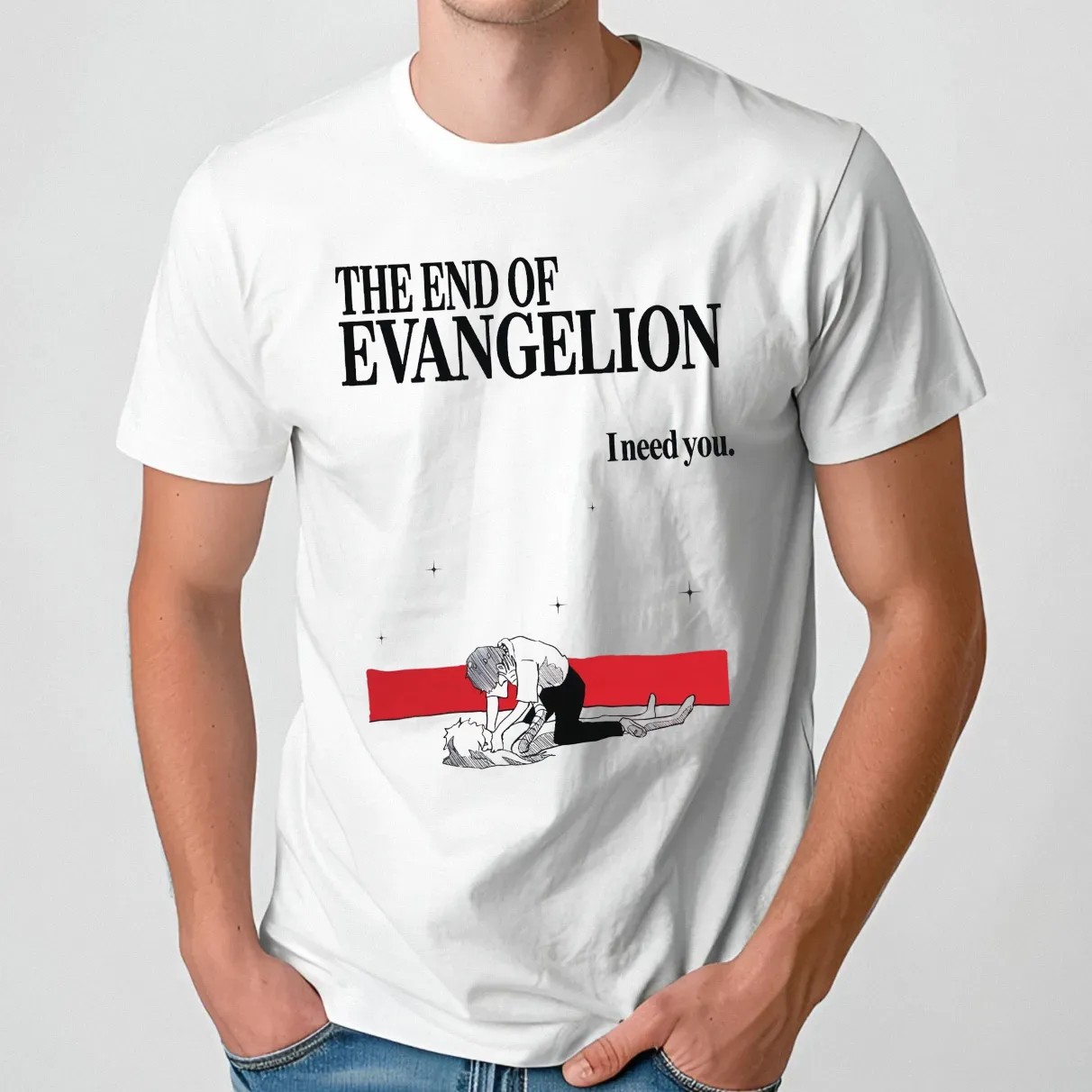 Neon Genesis Evangelion I Need You Anime T Shirt