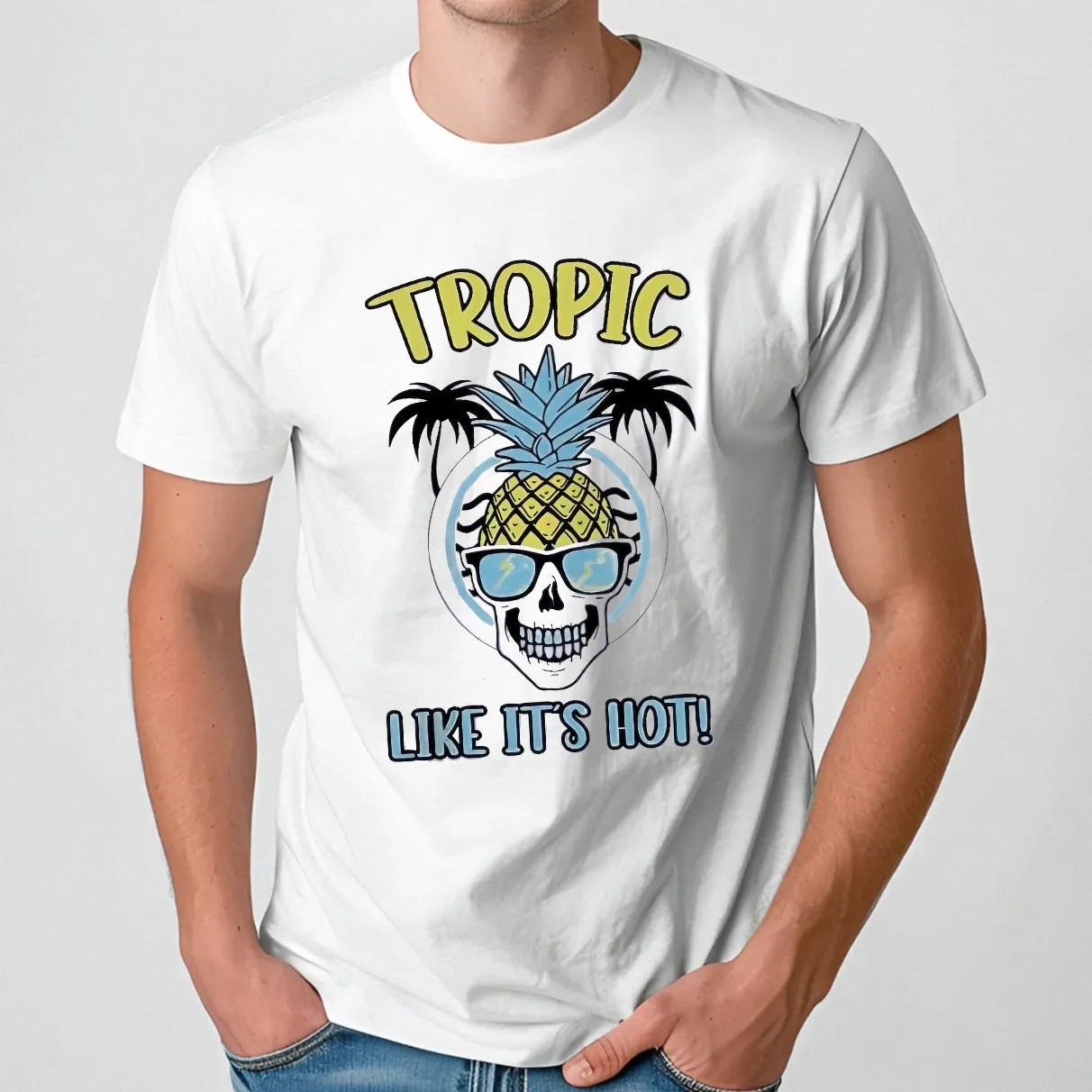Pineapple Skull Tropic Like It’s Hot T Shirt