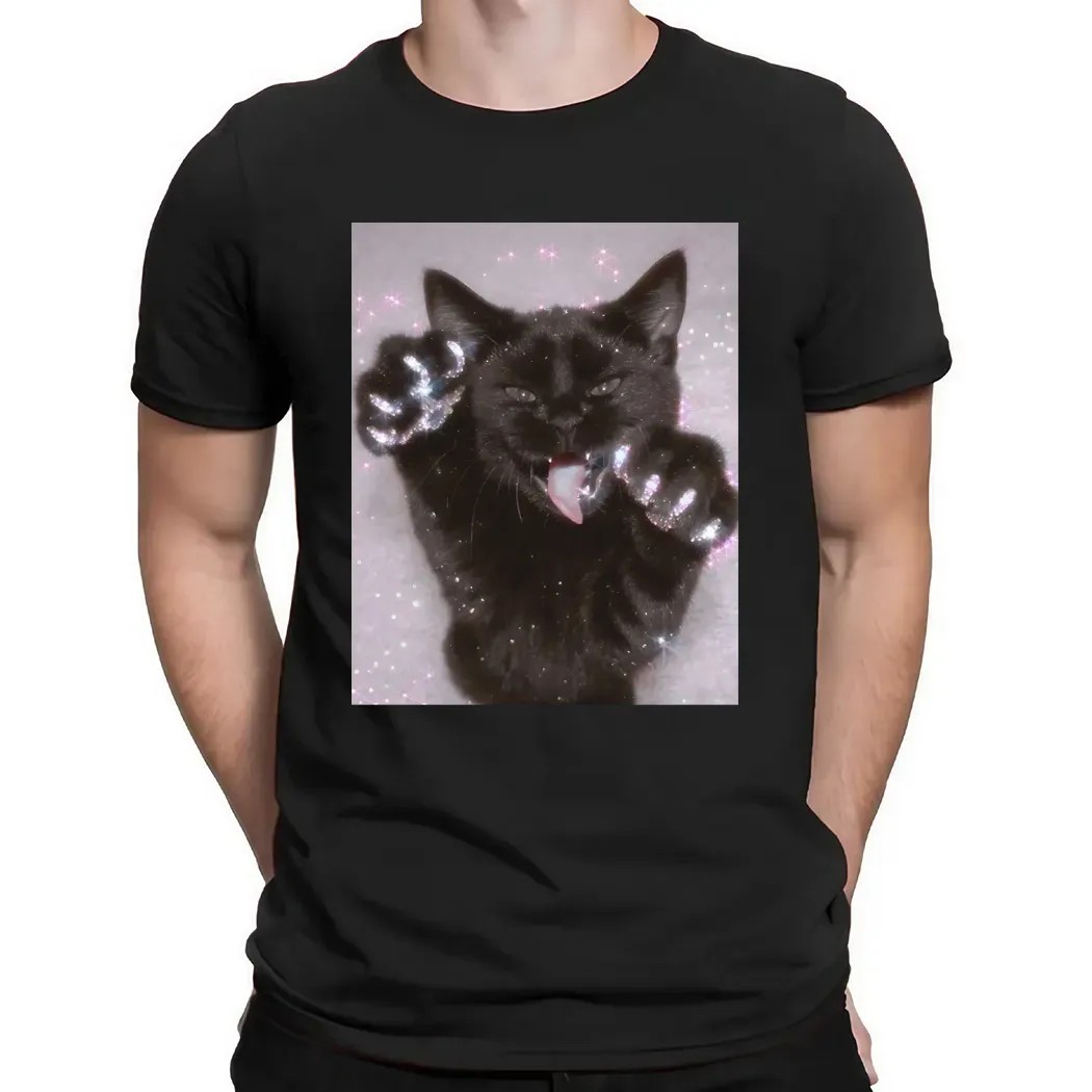 Pink Diamond Cat Sparkle Claws Cute Kitty T Shirt