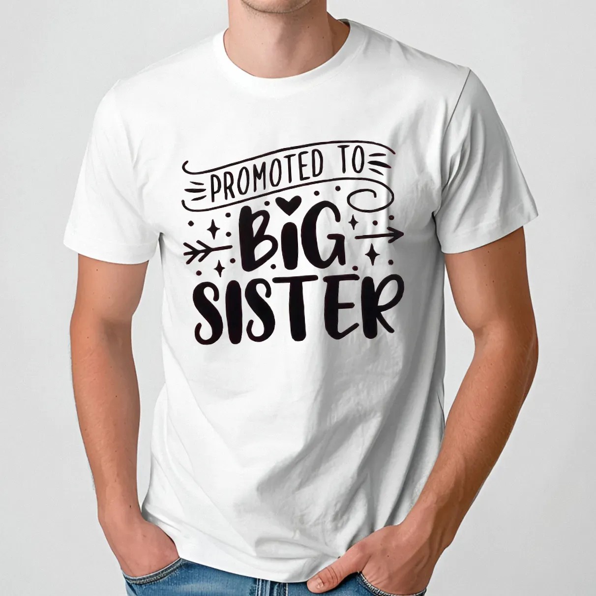 Promoted To Big Sister Baby Announcement T Shirt
