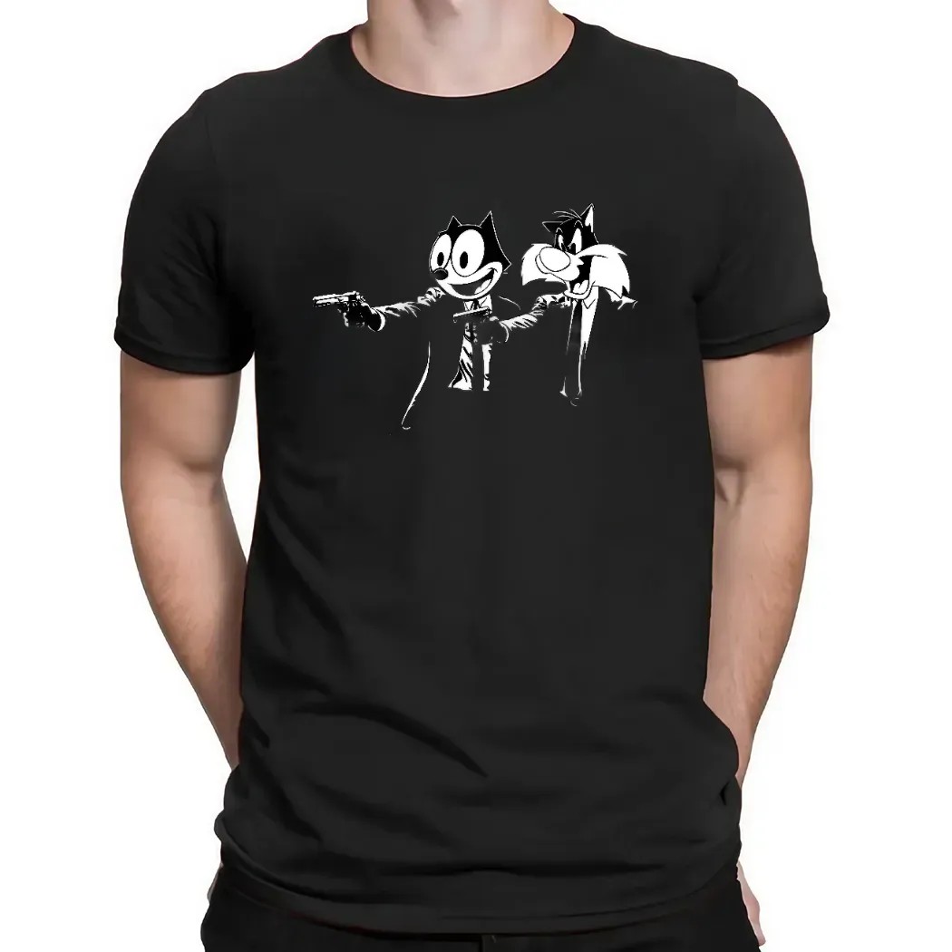 Pulp Kitties Pulp Fiction Parody T Shirt