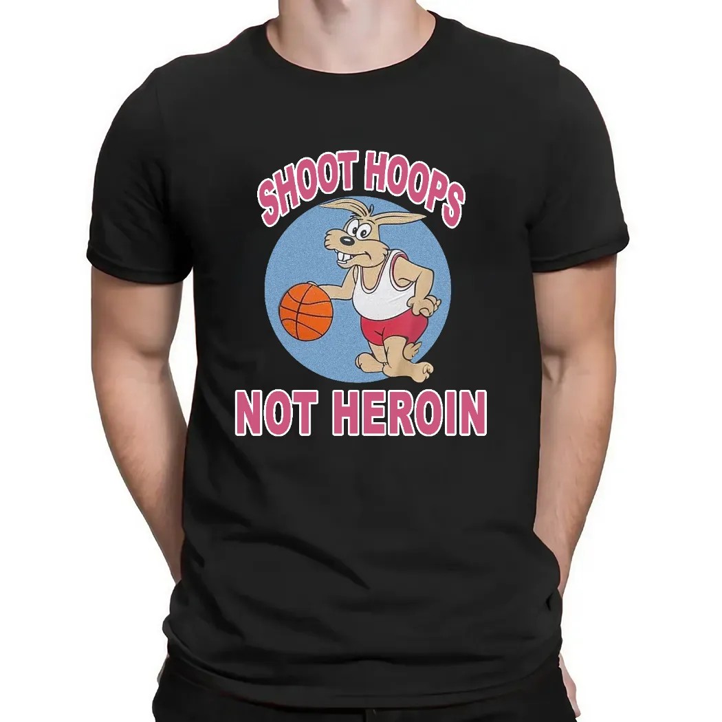 Rabbit Basketball Shoot Hoops Not Heroin Shirt