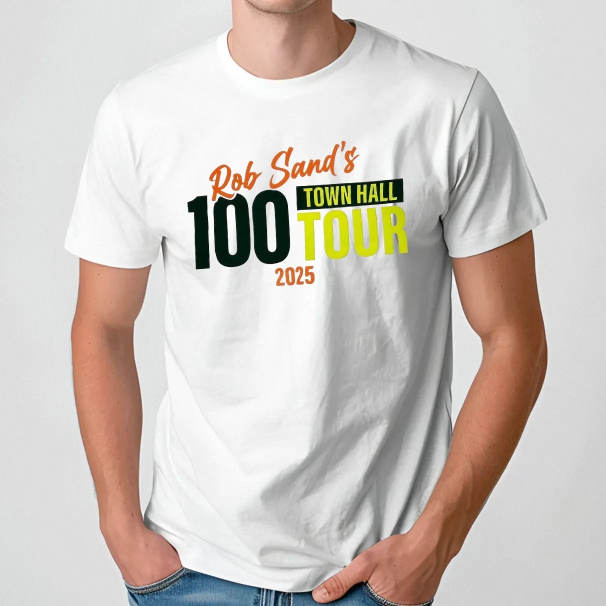 Rob Sand’s 100 Town Hall 2025 Tour T Shirt