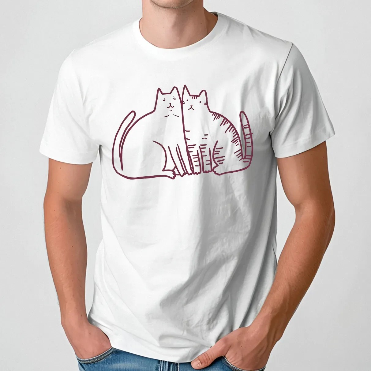 Sad Boy and Lola Cats T Shirt