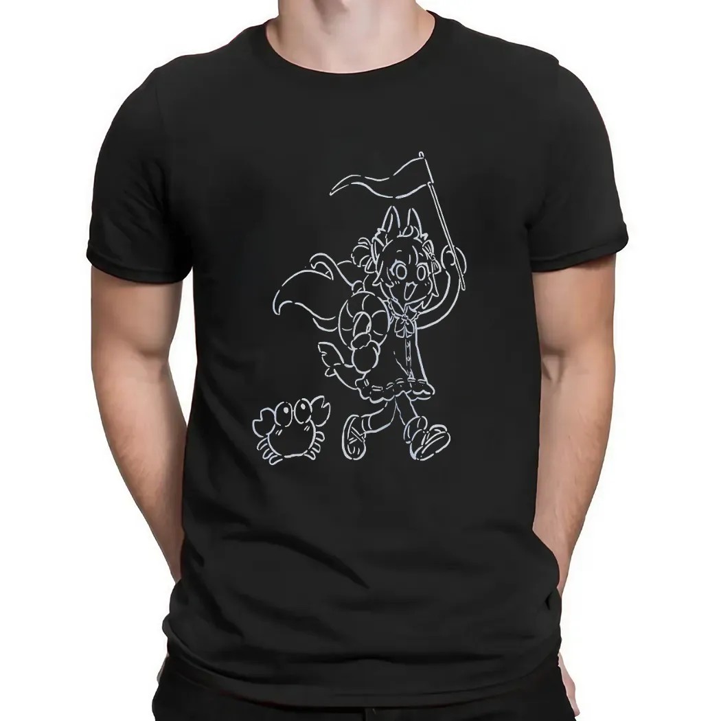 Sameko Saba Vtuber Flag and Crab T Shirt