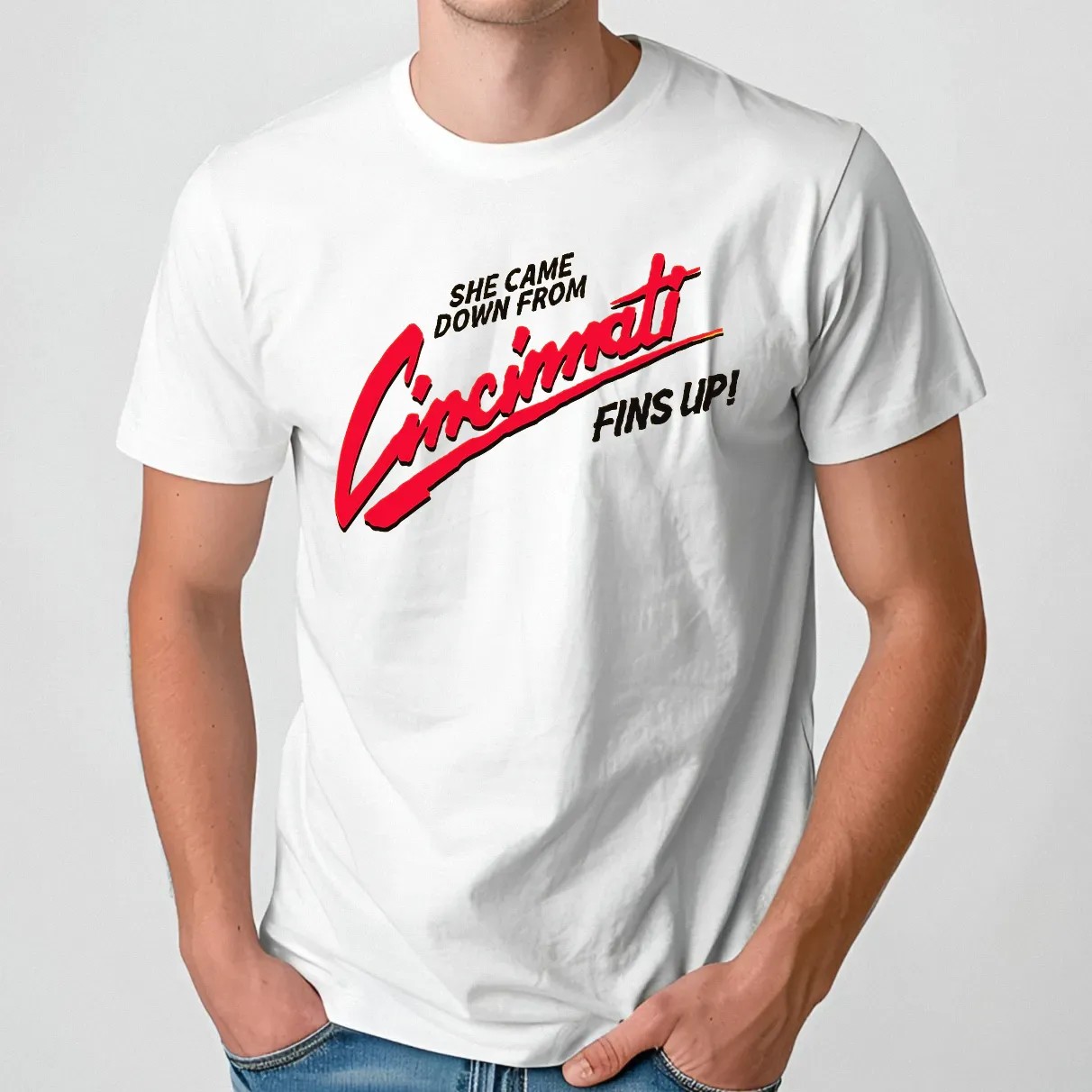 She Came Down From Cincinnati Fins Up T Shirt