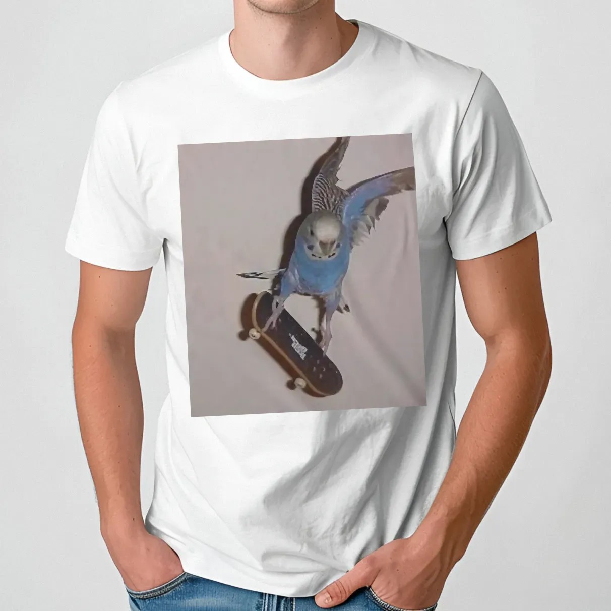 Skateboarding Bird Meme T Shirt