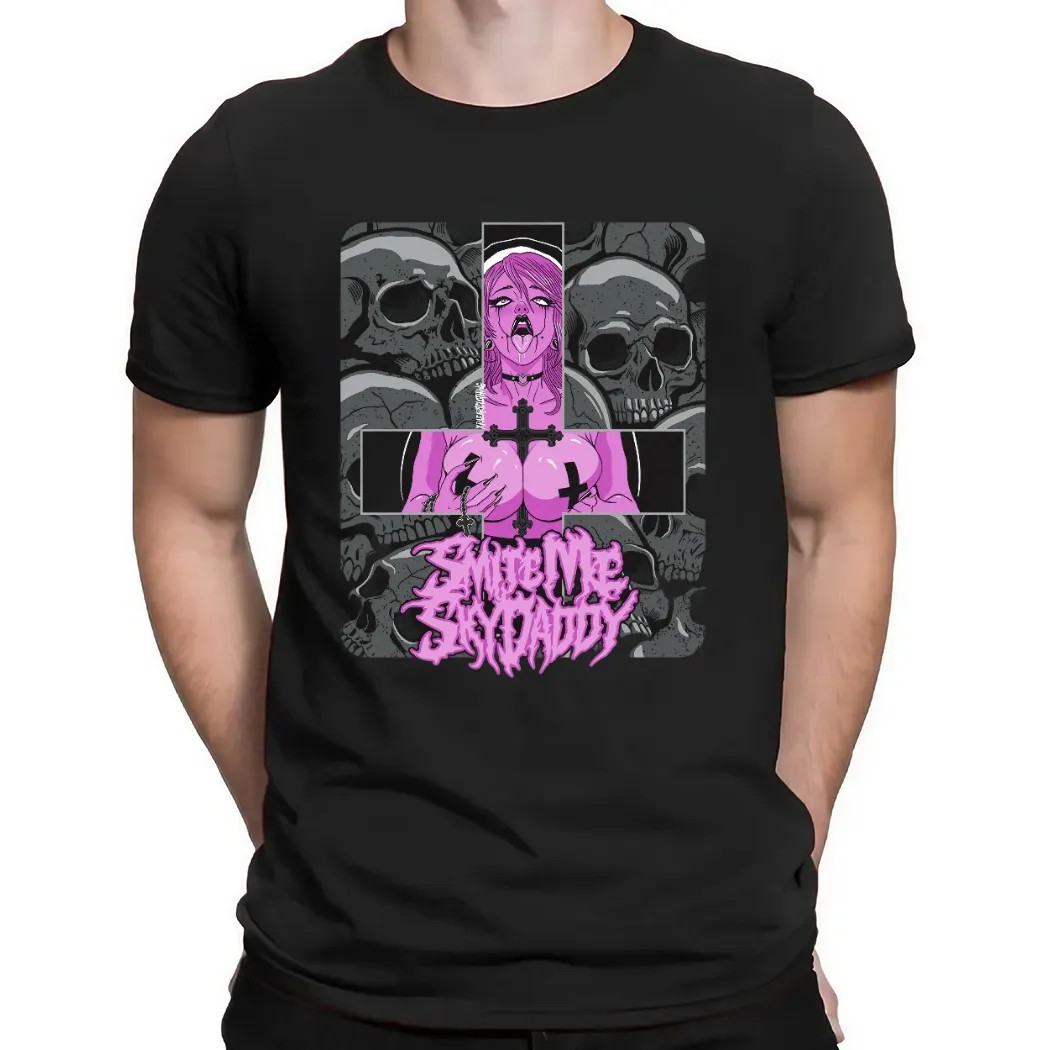 Smite Me Sky Daddy Skull T Shirt