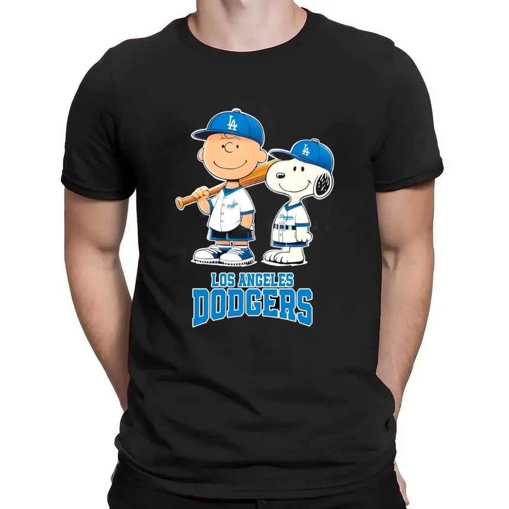 Snoopy Charlie Brown Dodgers Peanuts Style T Shirt