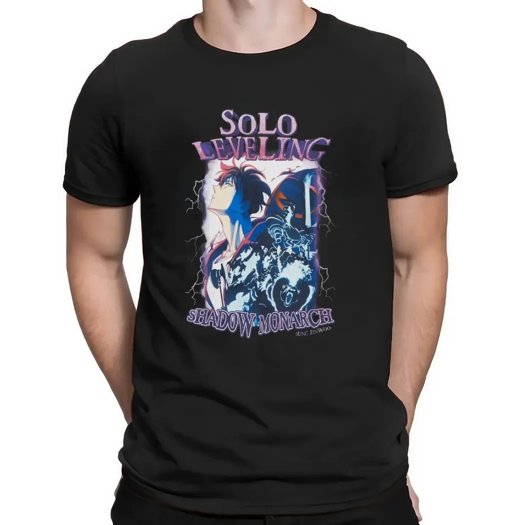 Solo Leveling Sung Jinwoo Shadow Monarch Lightning T Shirt