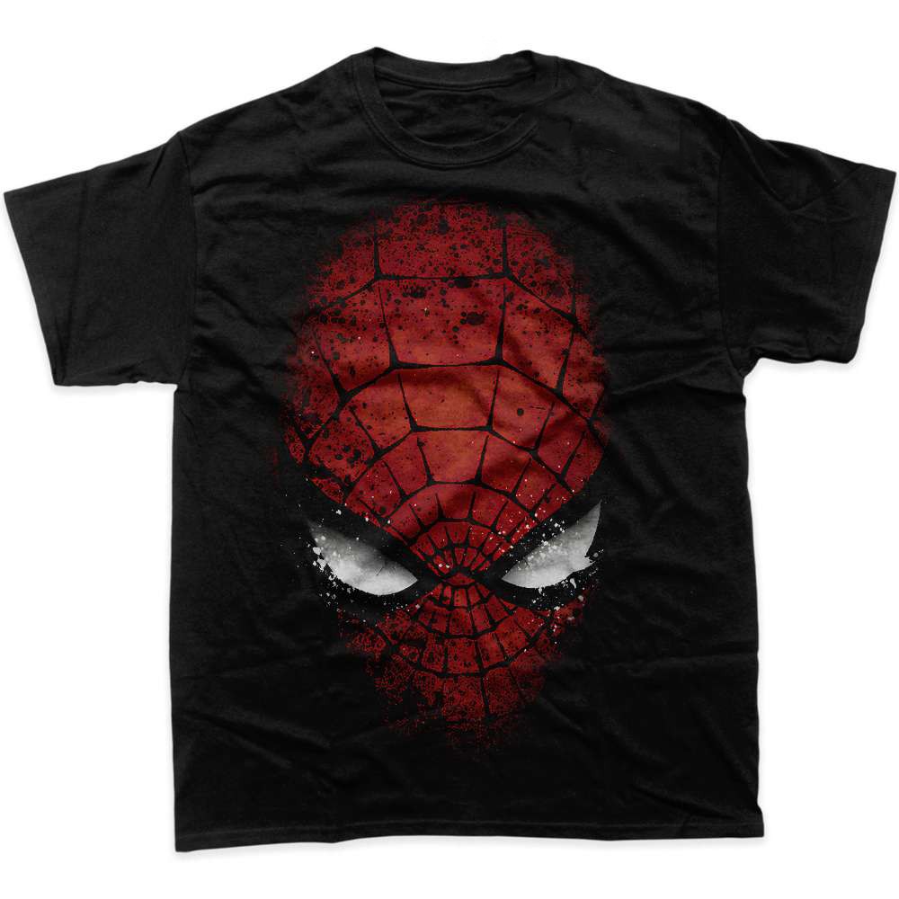 Spider-Man Mask Marvel Comics Graphic T Shirt