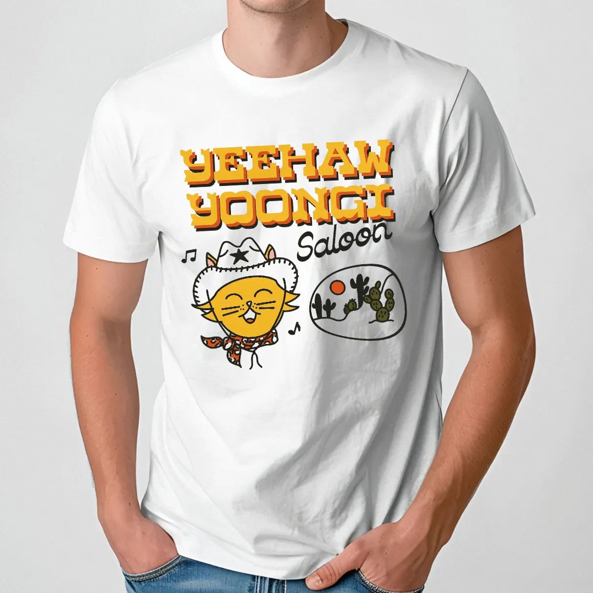 Suga Yeehaw Yoongi Saloon Catboy Bangtan T Shirt