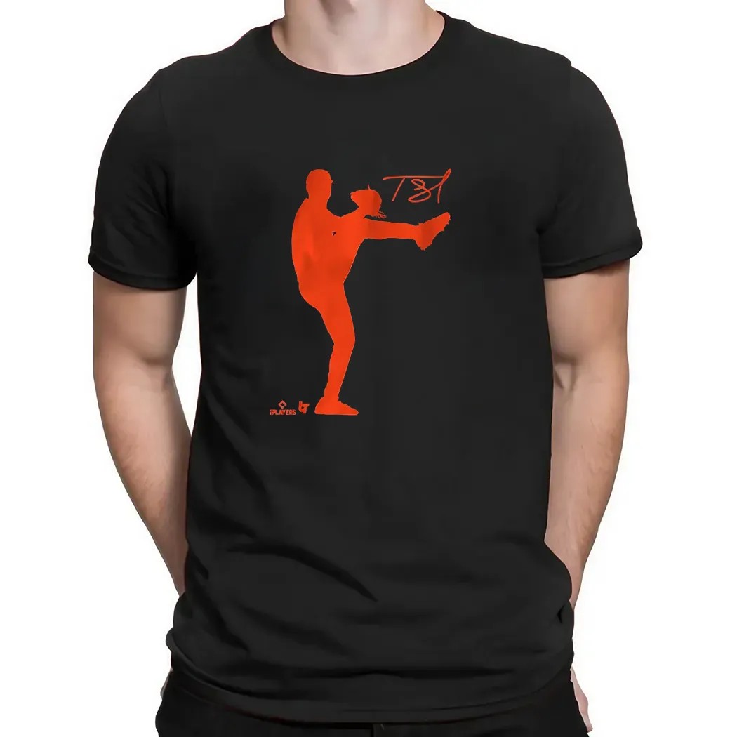 Tarik Skubal Detroit Tigers Baseball Silhouette T Shirt