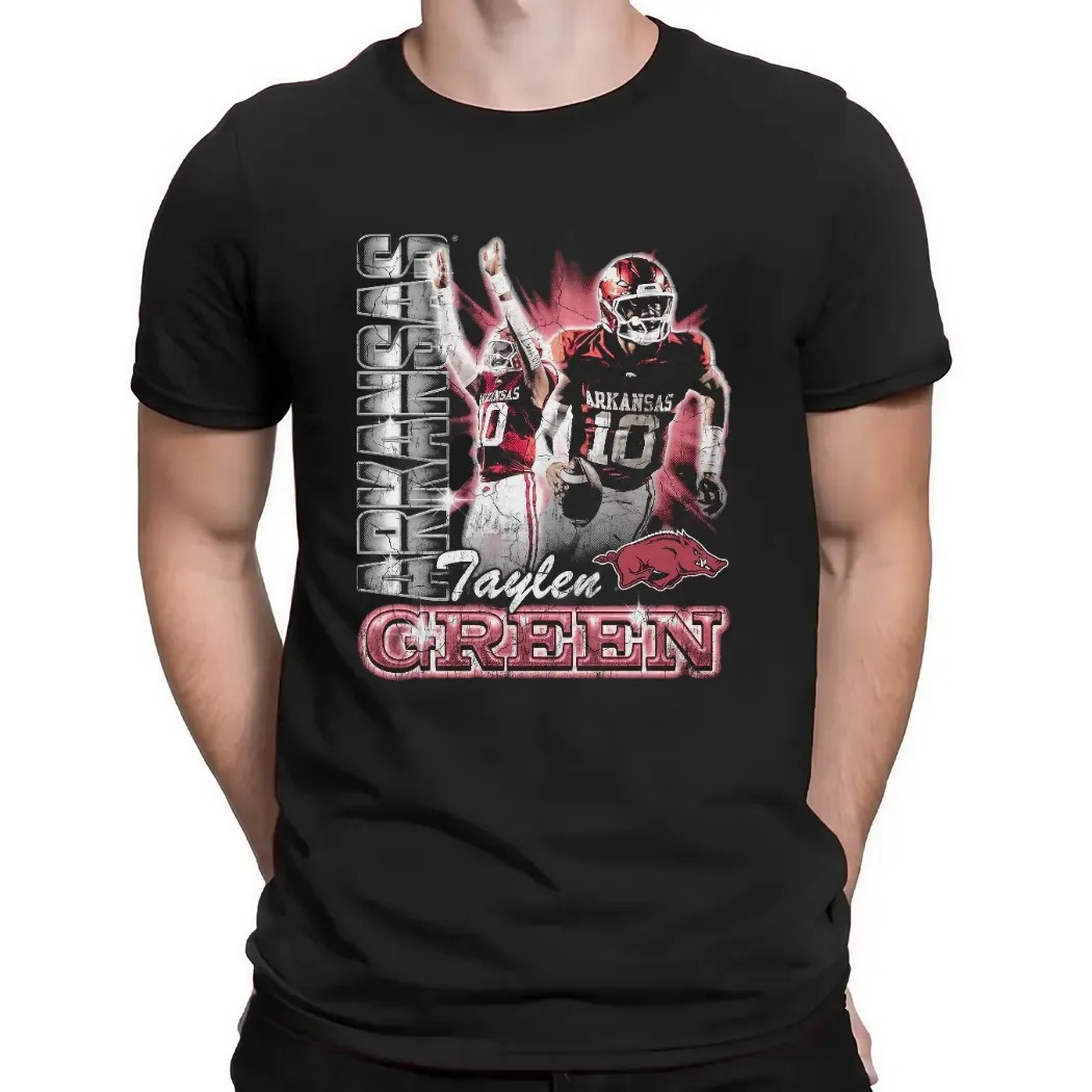 Taylen Green Arkansas Razorbacks Graphic Bootleg T Shirt