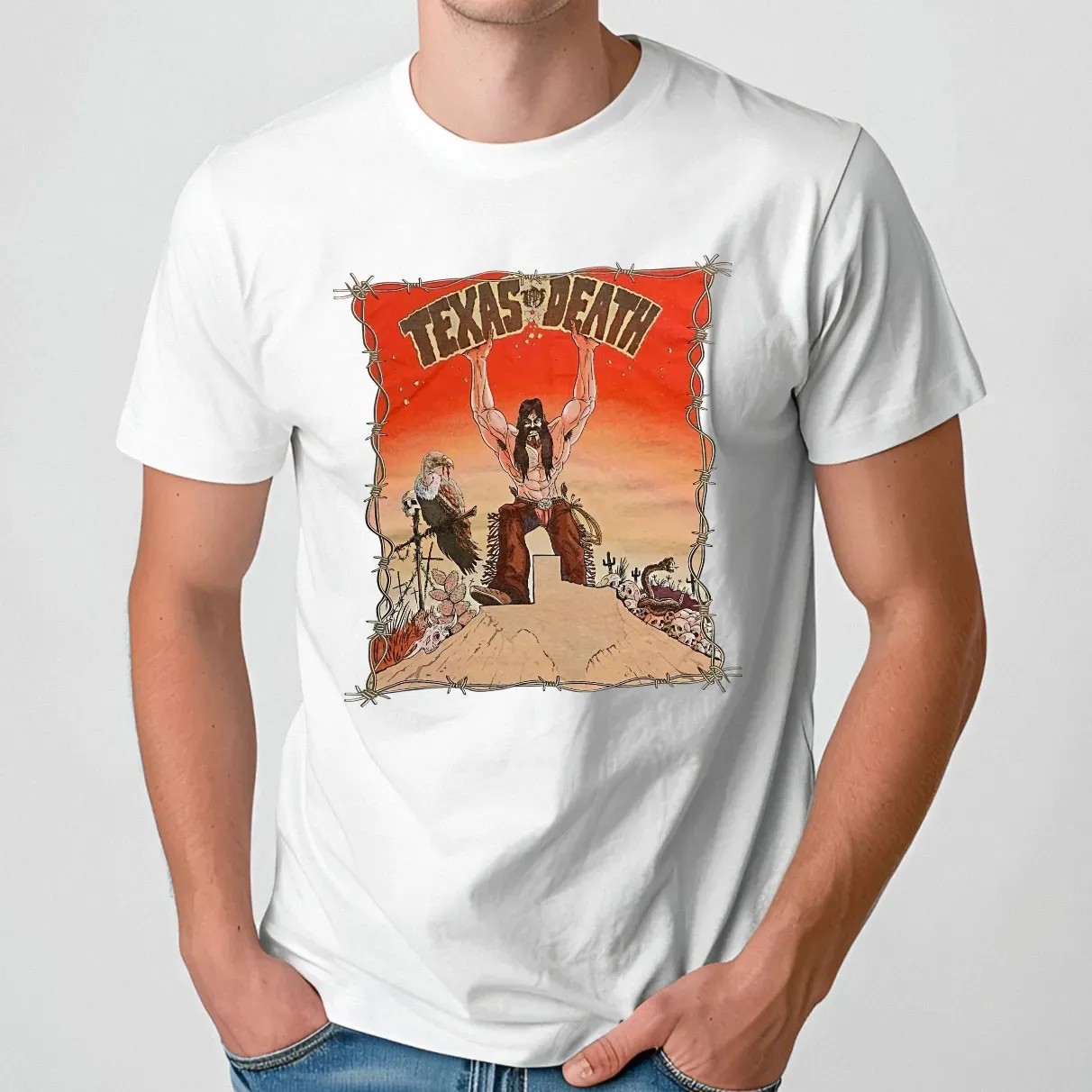 Texas Death Retro 1980 90s Ringer T Shirt