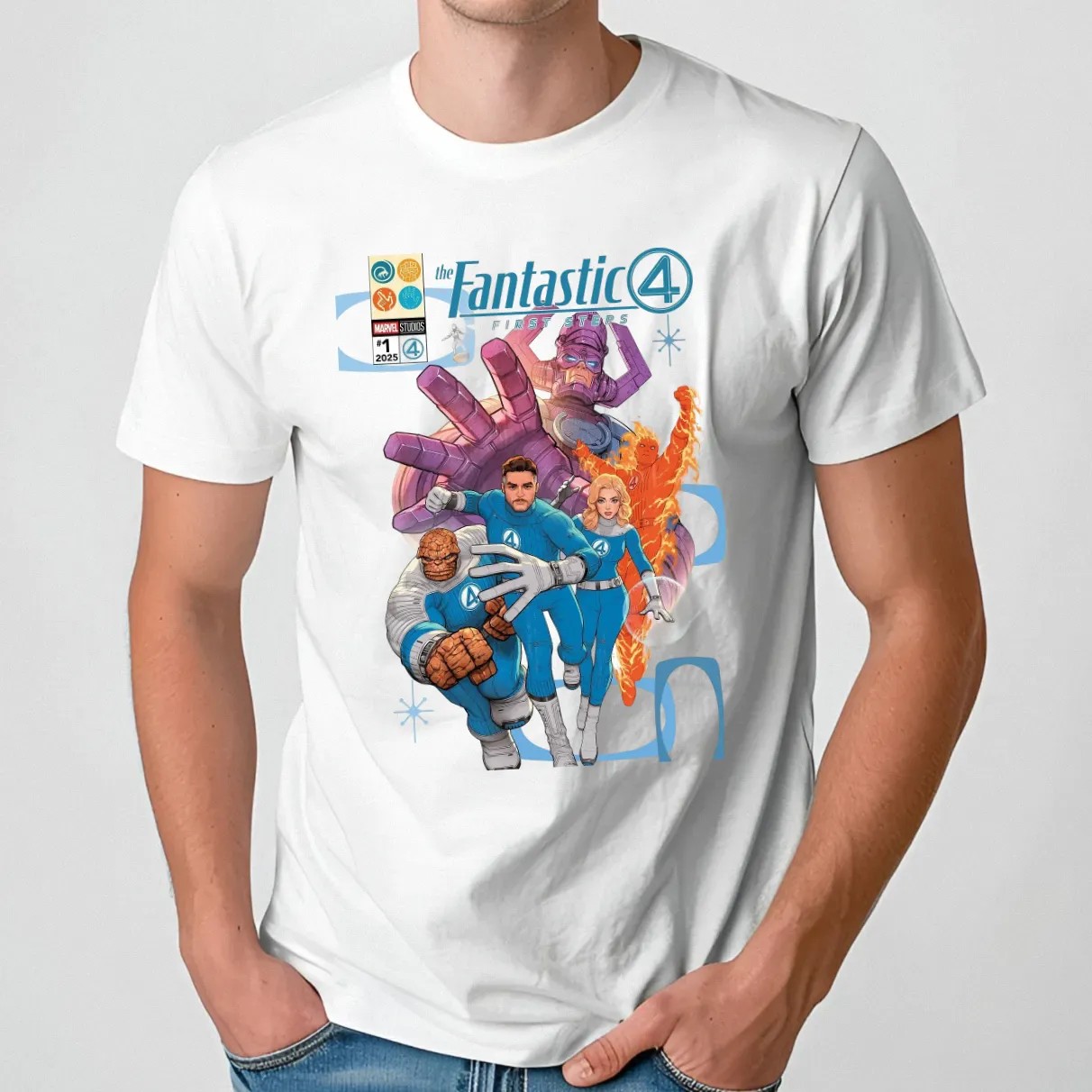 The Fantastic 4 First Steps 2025 Poster T Shirt