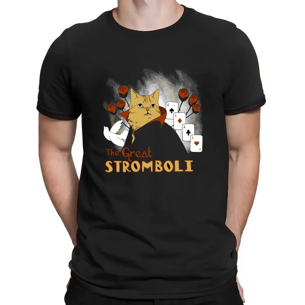 The Great Stromboli Cat Cards T Shirt