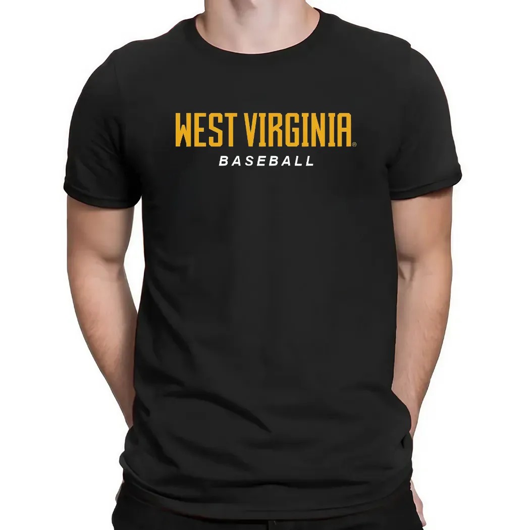 West Virginia Mountaineers Baseball Logo Stack T Shirt