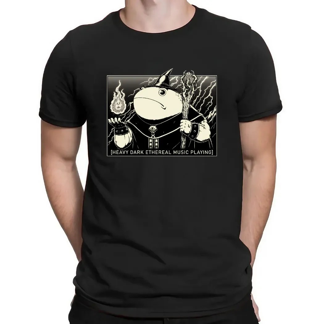 Wizard Frog Heavy Dark Ethereal Music Playing T Shirt