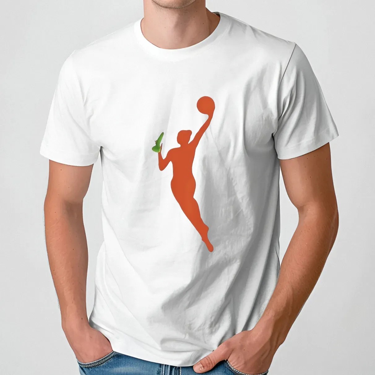 Wnba Logo Holding Green Dildo Meme T Shirt