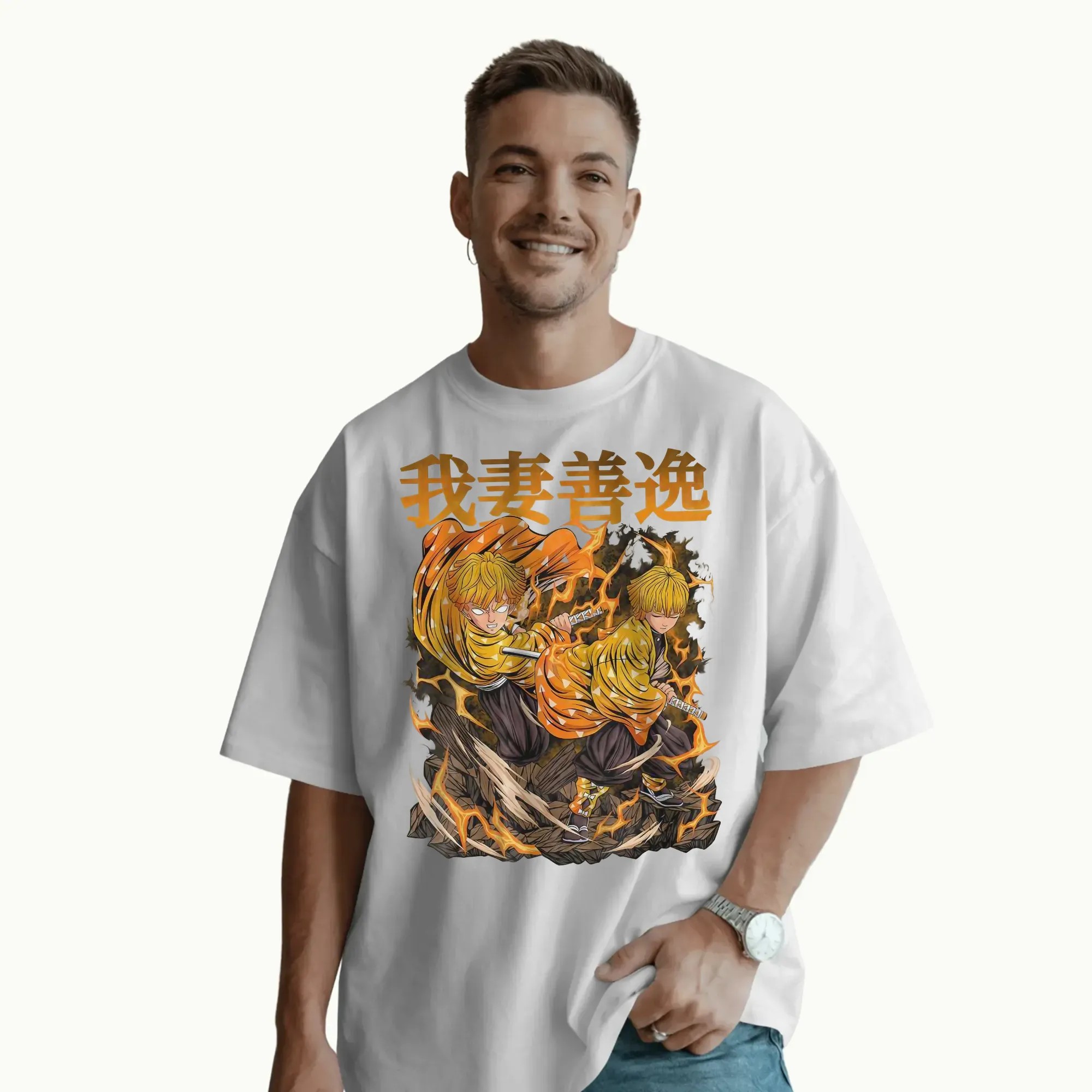 Zenitsu Agatsuma Demon Slayer My Waifu Kanji T Shirt